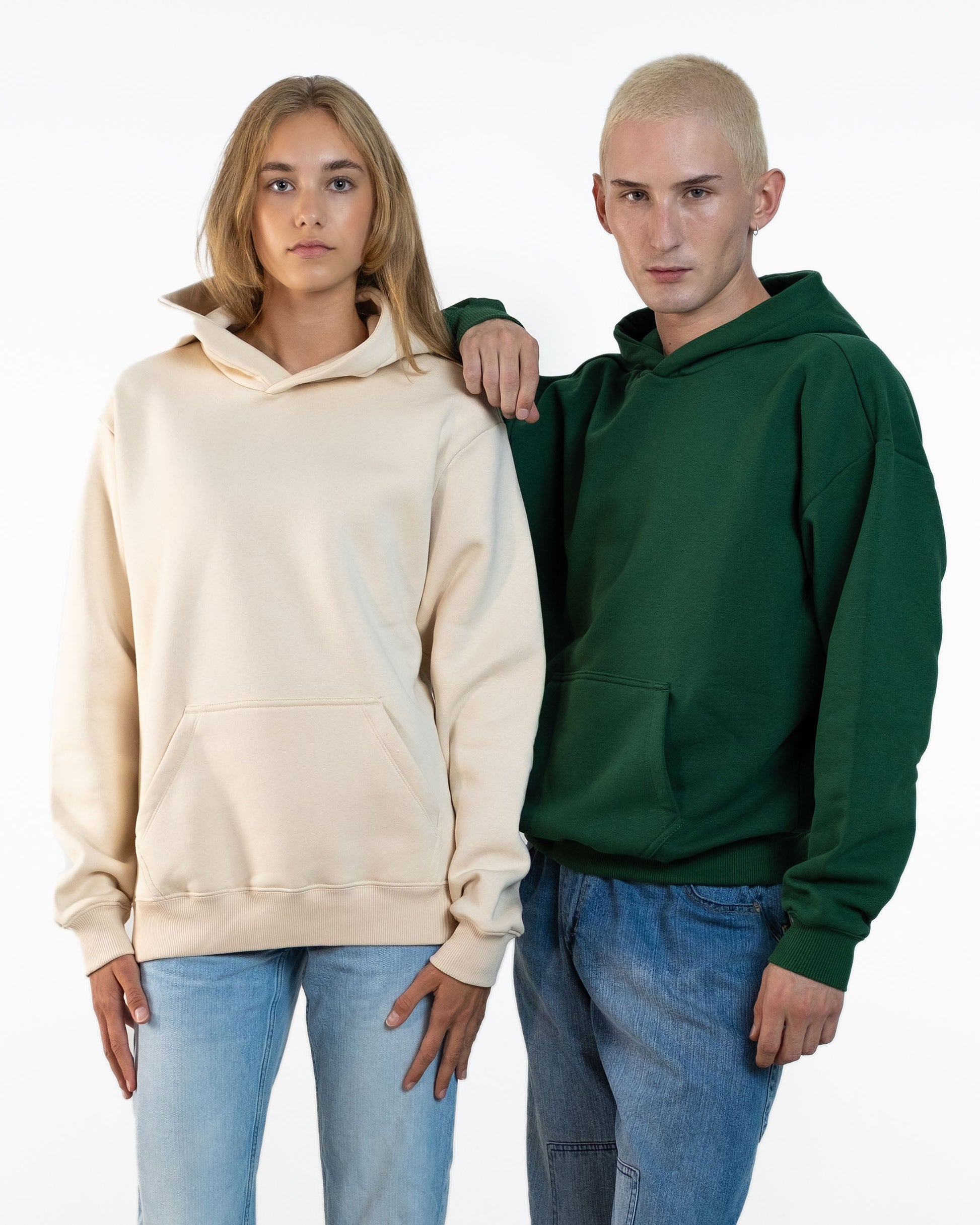 Oversized Hoodie Mike dark green-3