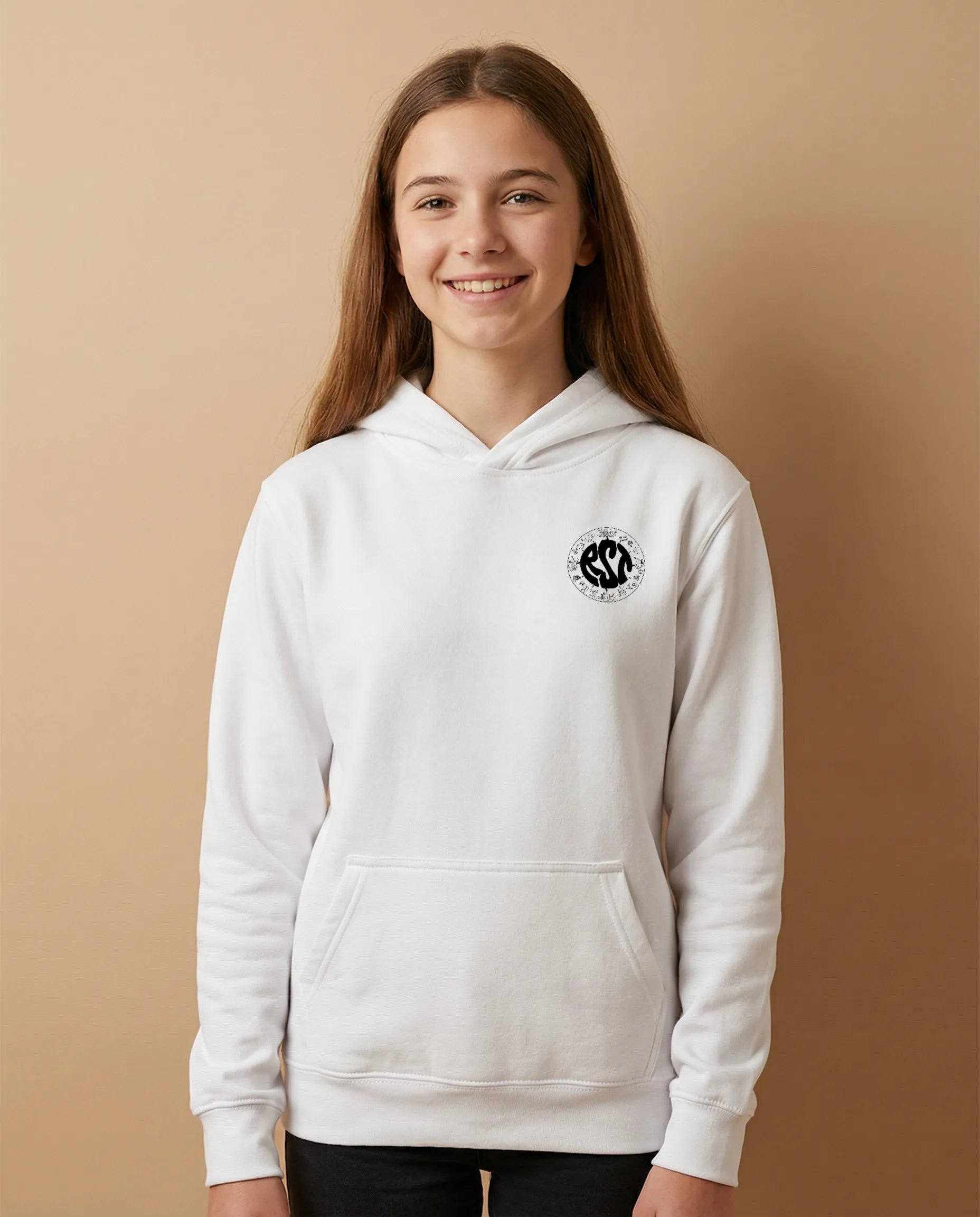 Premium Kinder Hoodie mit großem Rückenlogo (RST)