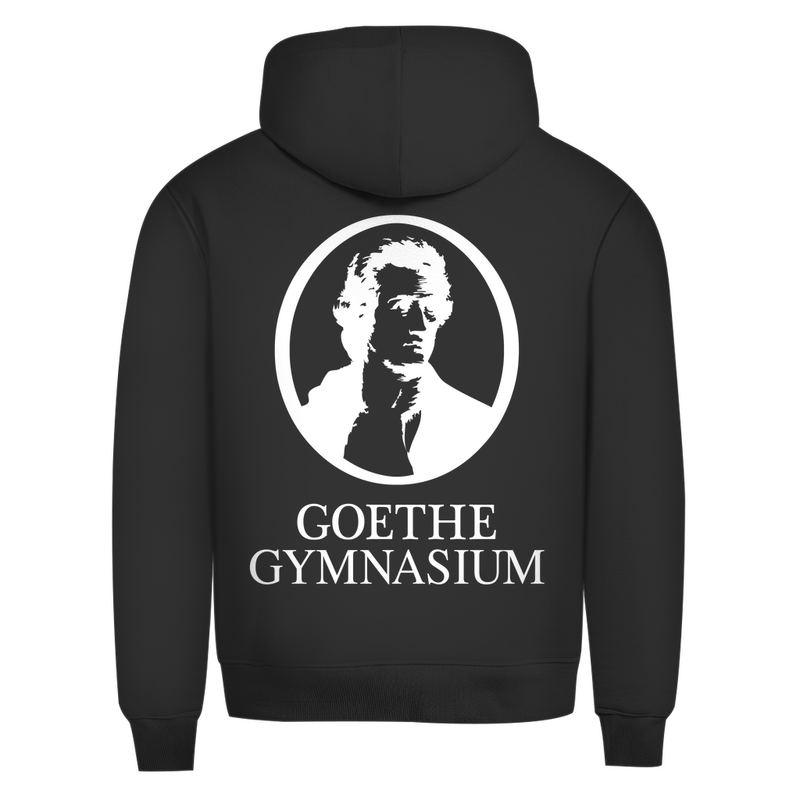 Herren Premium Bio Hoodie Goethe Gymnasium black-zoom-