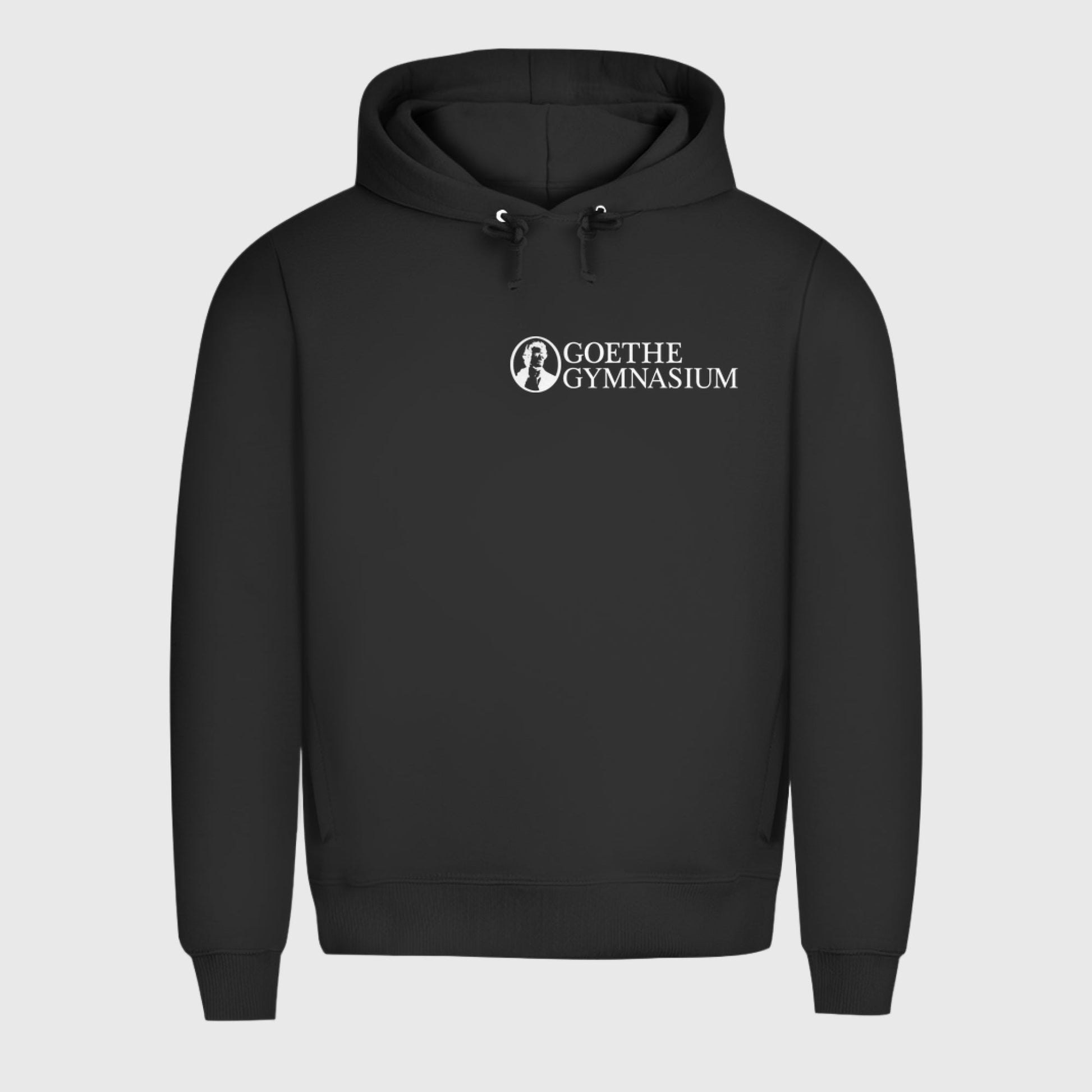 Herren Premium Bio Hoodie Goethe Gymnasium black-1