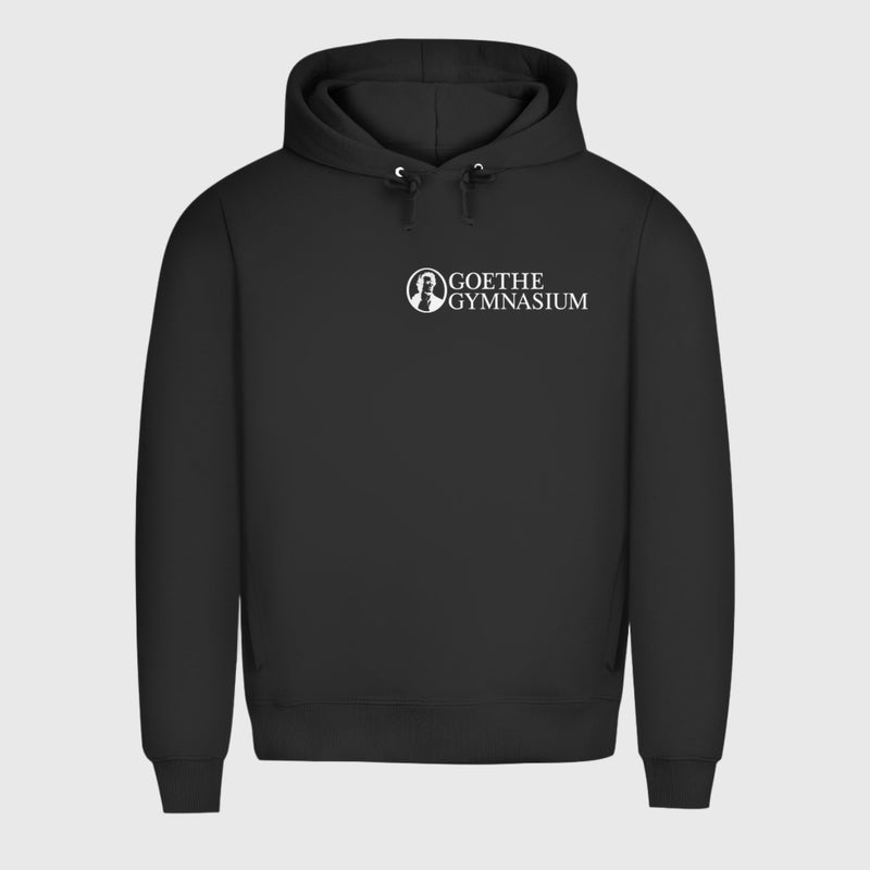 Herren Premium Bio Hoodie Goethe Gymnasium black-zoom-