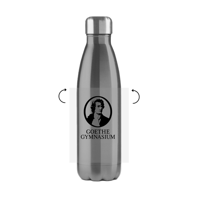 Edelstahl-Thermoflasche Goethe Gymnasium black-zoom-
