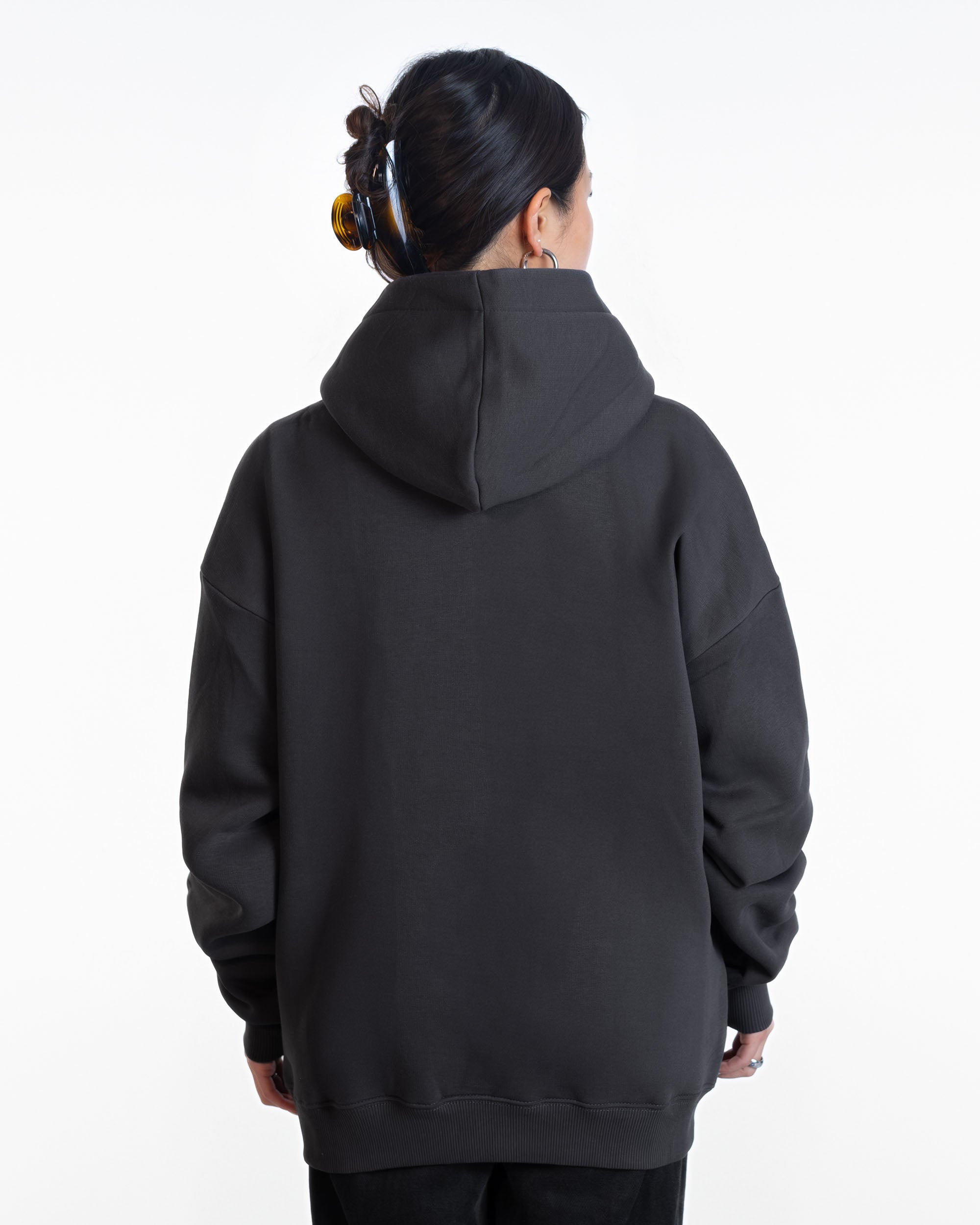 Oversized Hoodie Mike dark grey-zoom-2