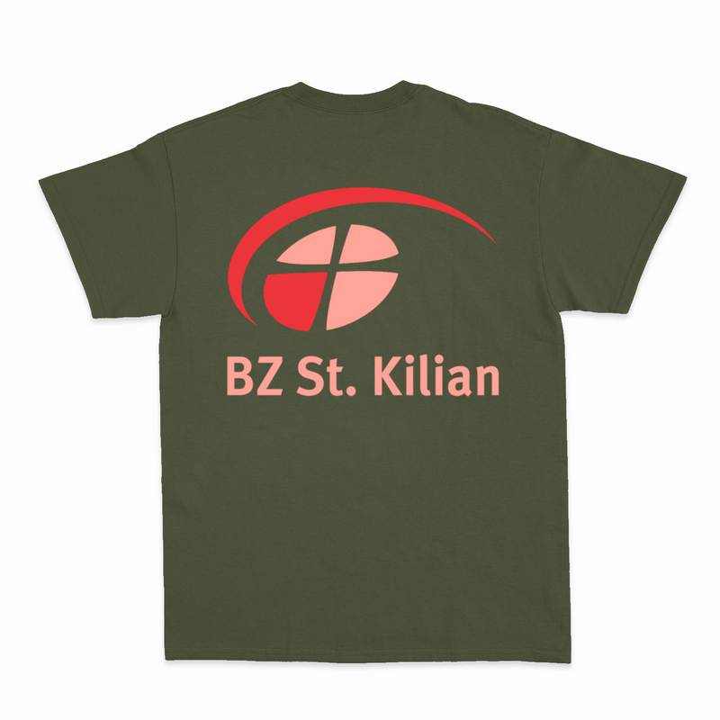 Unisex T-Shirt ,,Peter" mit großem hellem Rückenlogo (St. Kilian)-zoom-