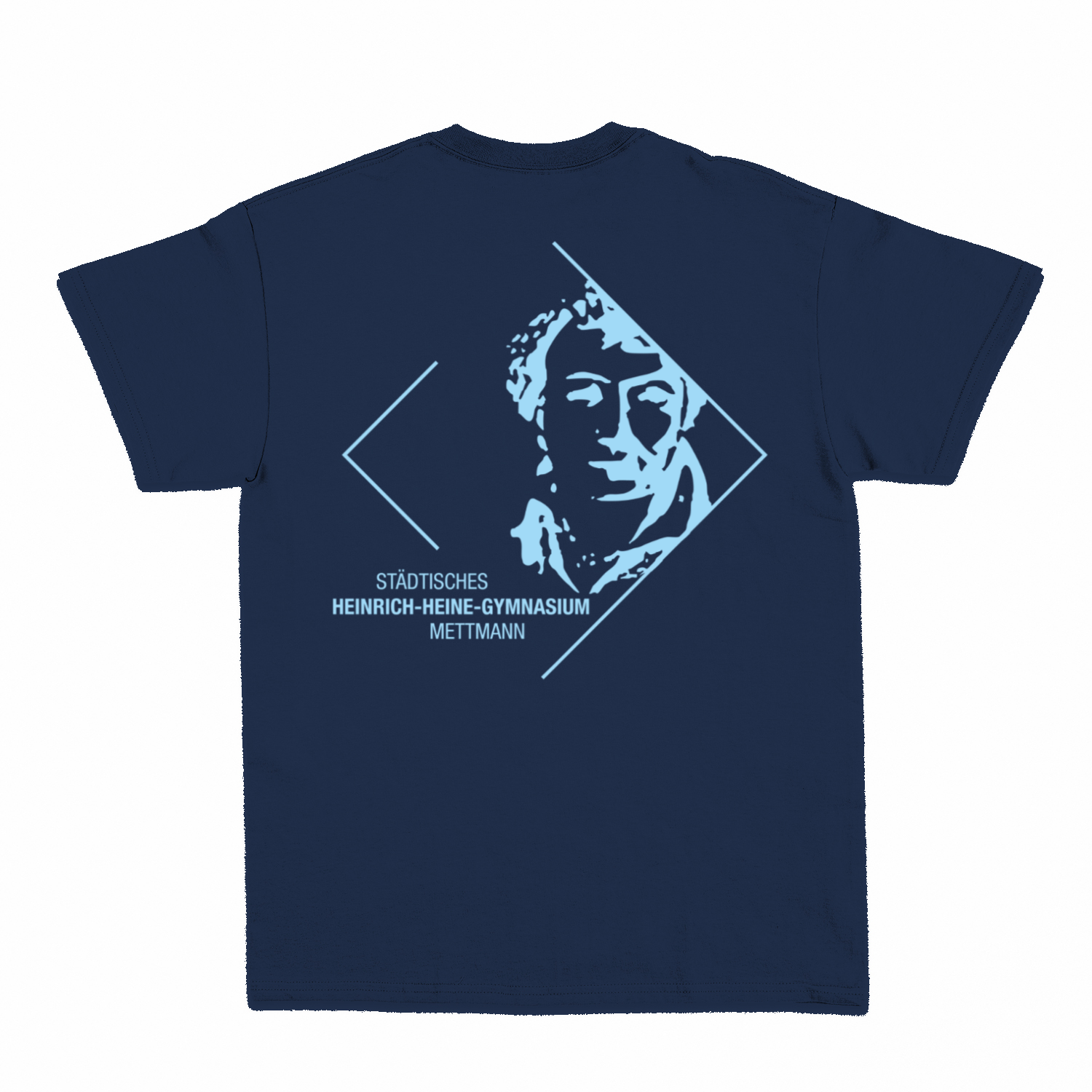 Premium Unisex T-Shirt mit großem Rückenlogo (Heinrich-Heine-Mettmann)-zoom-7