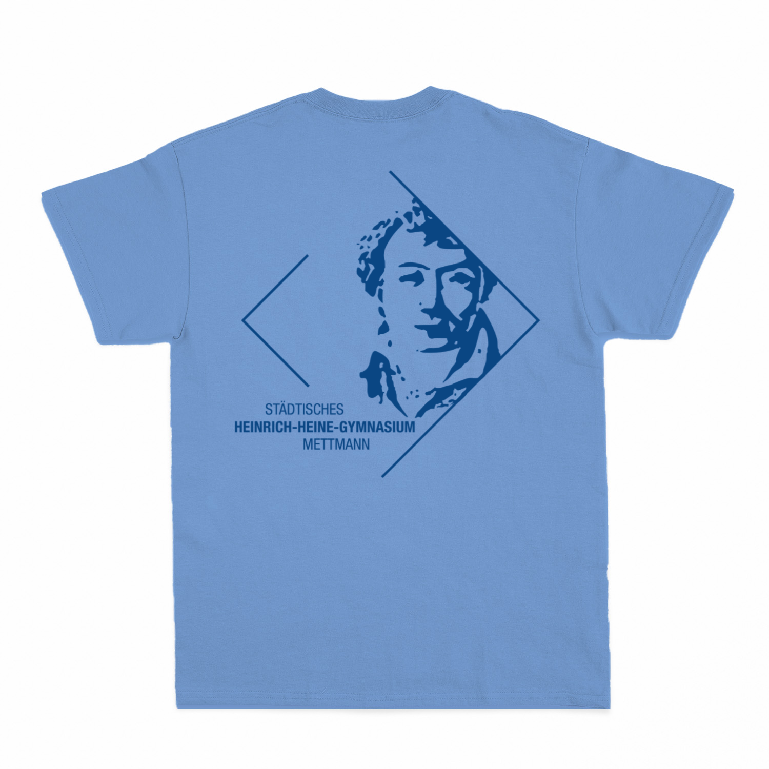 Premium Unisex T-Shirt mit großem Rückenlogo (Heinrich-Heine-Mettmann)-9