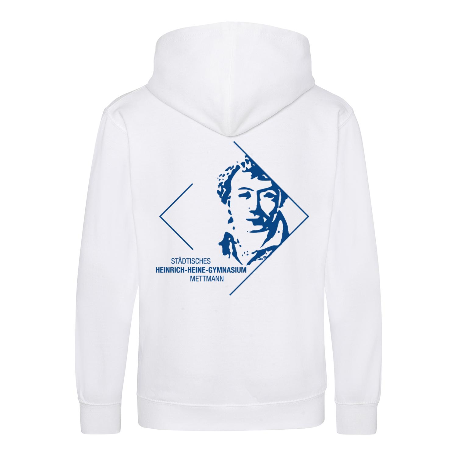 Premium Kinder Hoodie mit großem Rückenlogo (Heinrich-Heine-Mettmann)-1