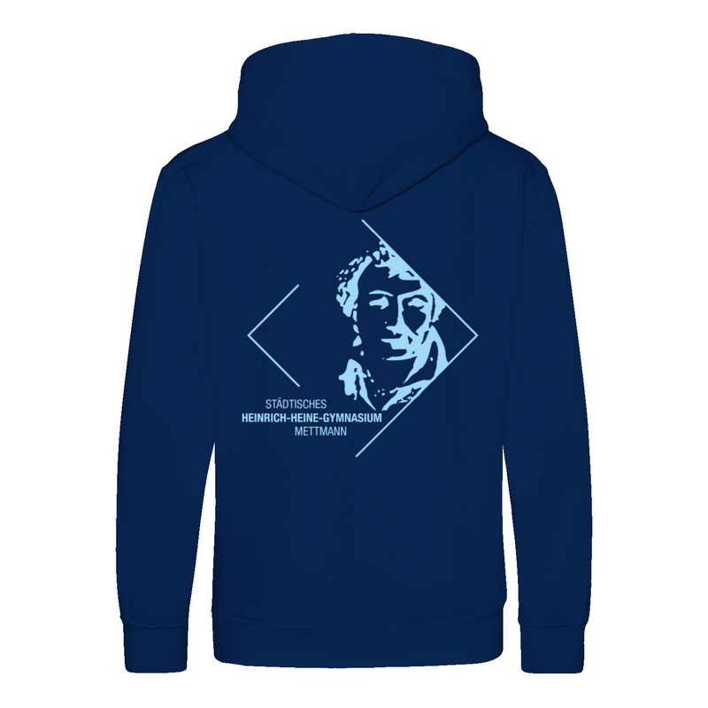 Premium Kinder Hoodie mit großem Rückenlogo (Heinrich-Heine-Mettmann)-zoom-