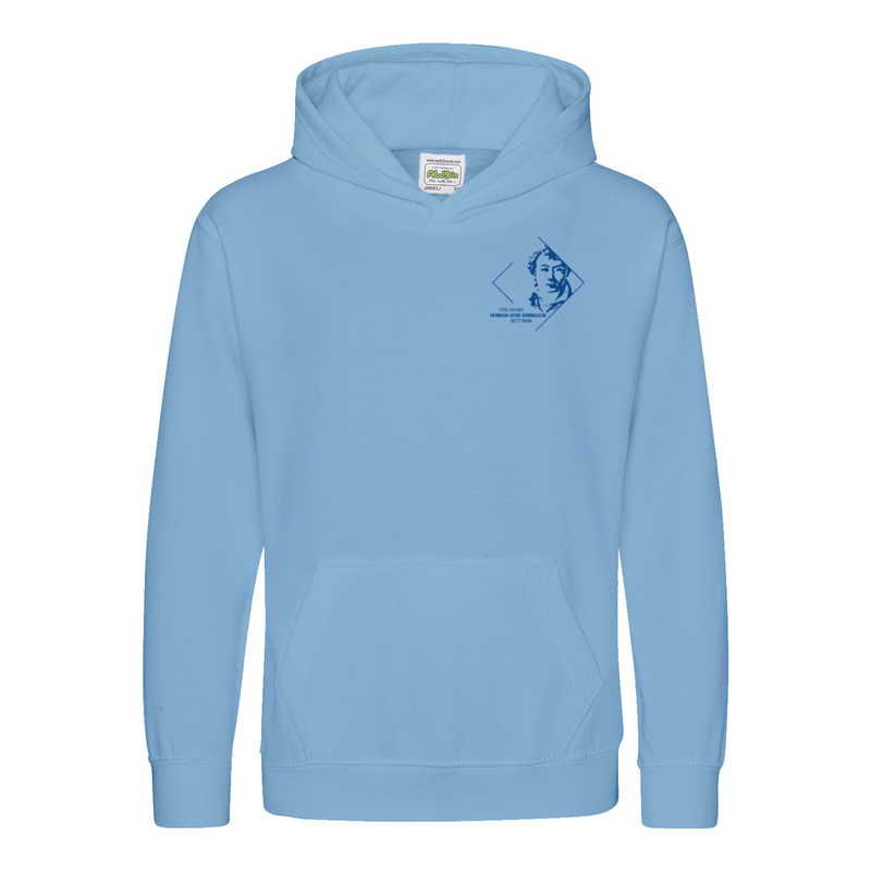 Premium Kinder Hoodie mit großem Rückenlogo (Heinrich-Heine-Mettmann)-zoom-
