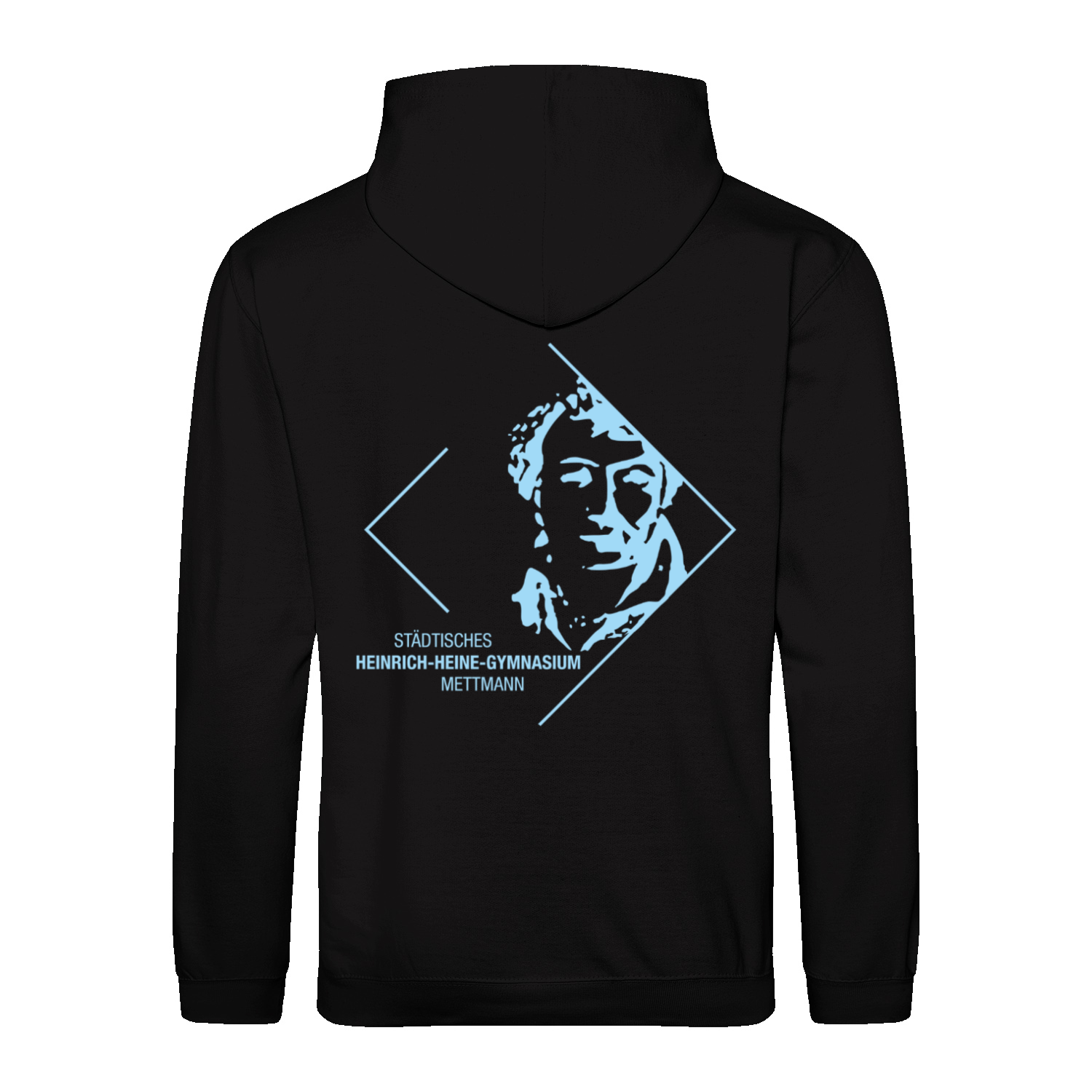 Premium Unisex Hoodie mit großem Rückenlogo (Heinrich-Heine-Mettmann)-9