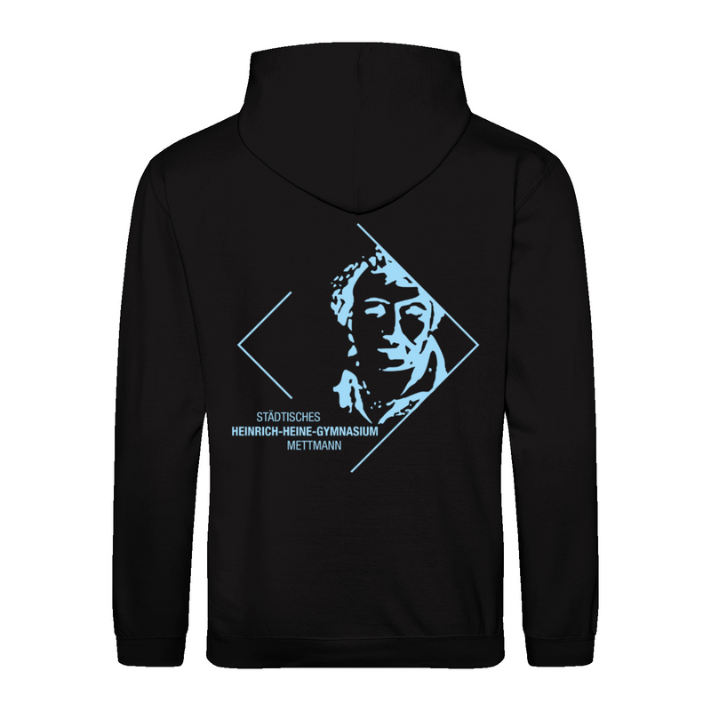 Premium Unisex Hoodie mit großem Rückenlogo (Heinrich-Heine-Mettmann)-zoom-