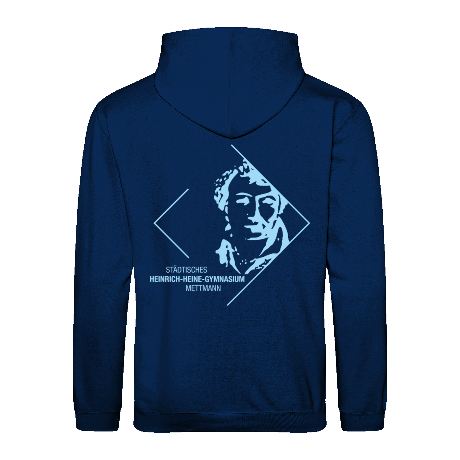 Premium Unisex Hoodie mit großem Rückenlogo (Heinrich-Heine-Mettmann)-7