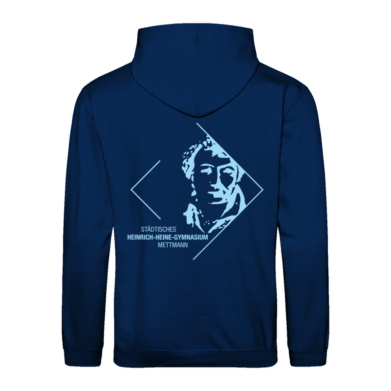 Premium Unisex Hoodie mit großem Rückenlogo (Heinrich-Heine-Mettmann)-zoom-