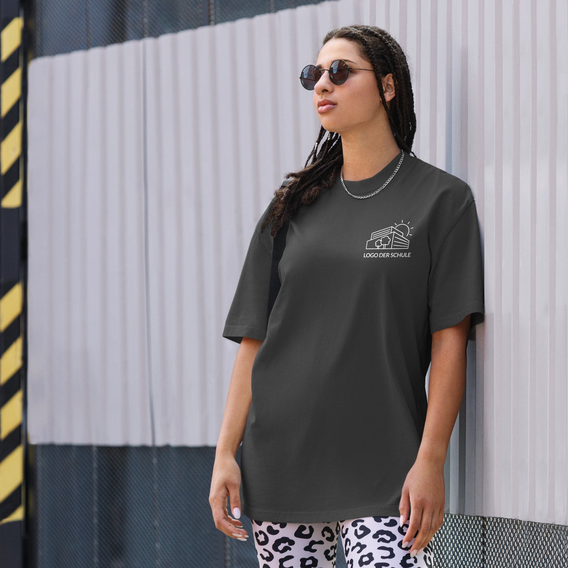 Oversized T-Shirt mit verwaschenem Look-4