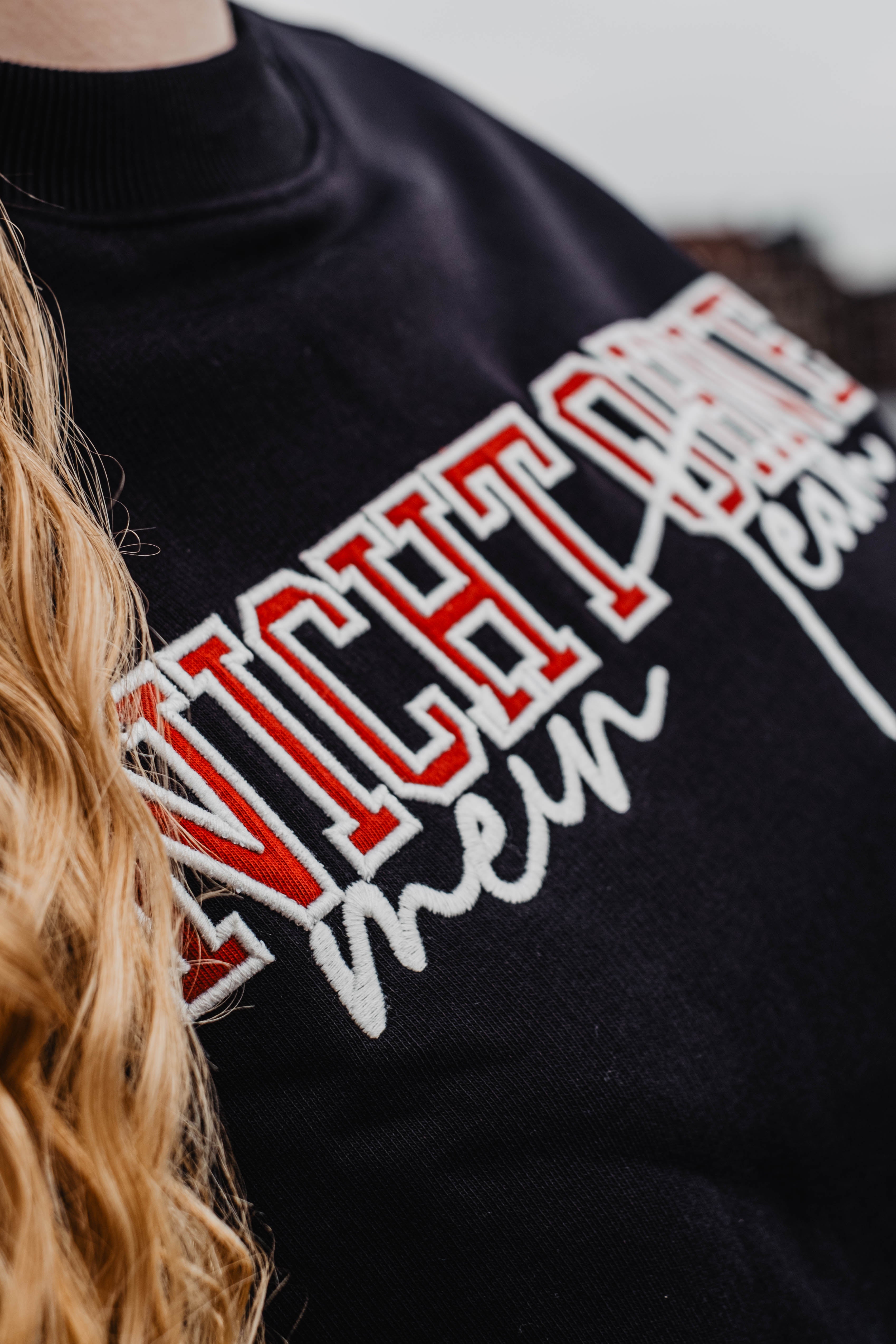 Oversized Crewneck „Team“ - Schwarz-zoom-9